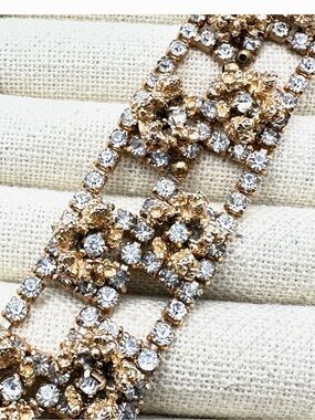 Vintage 1950s  Marcelle Originals by Ballet Floral Bracelet - Designer Style